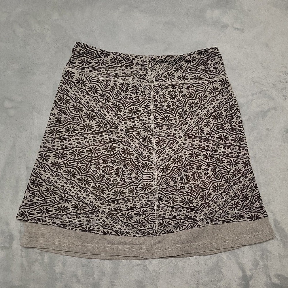 Athleta Skirt Womens XS Brown Floral Skort Ruched Athletic Yoga Hiking Skort